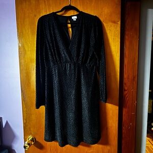a new day Black Textured Long Sleeve Dress